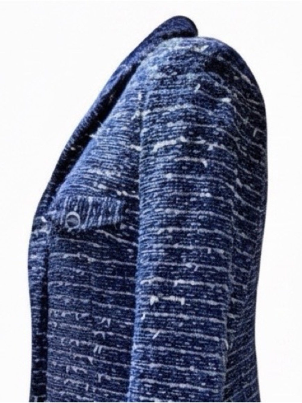 Zenobia Blue Tweed Suit | Chanel-Inspired Textured Blazer & Skirt | Like-New | 8 - Picture 10 of 15